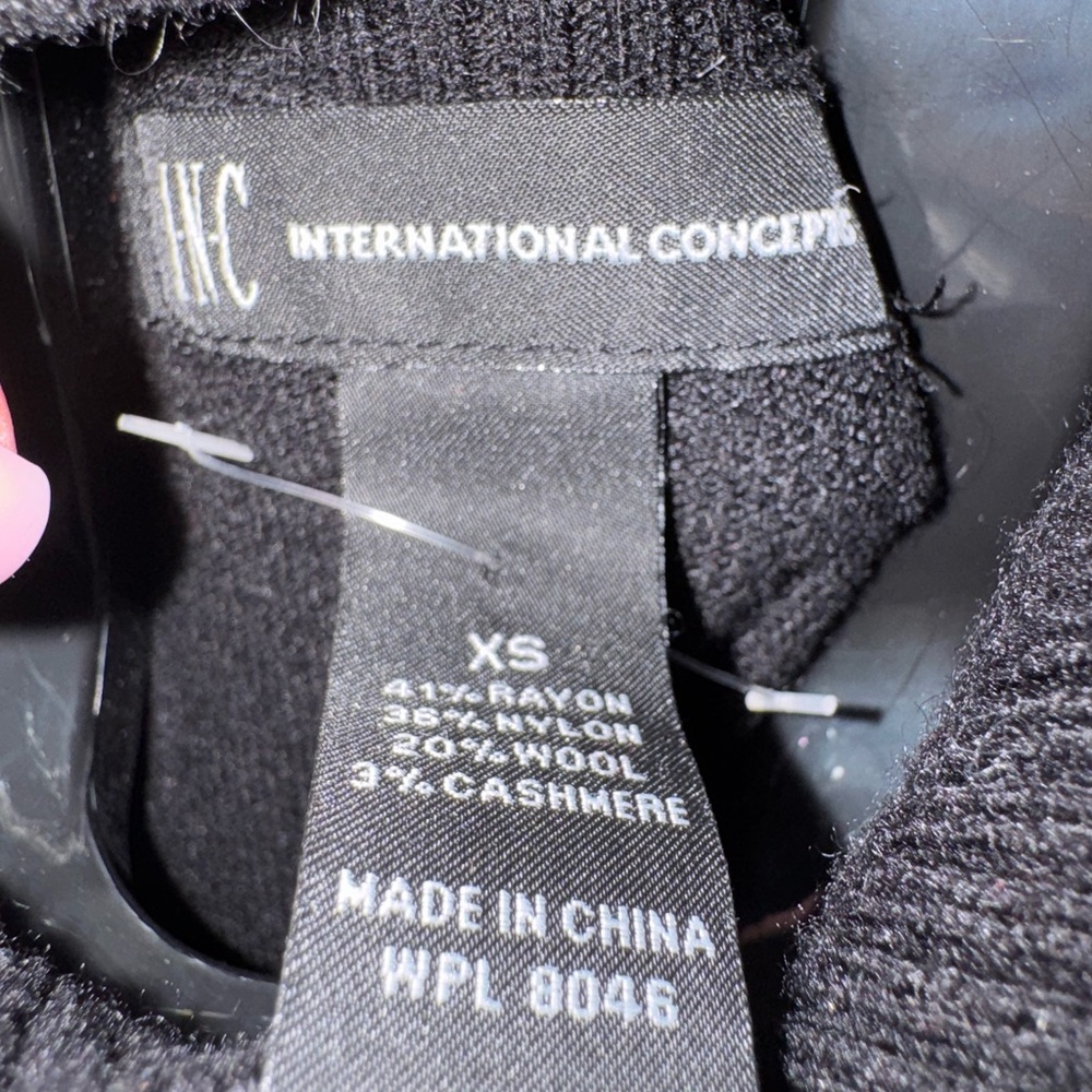 NWT INC International Concepts Black Sweater with Gold Buttons - Picture 2 of 3